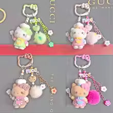 Hello Kitty Plush Phone Pendant Keychain – MIU Dopamine DIY Bag Charm Accessory