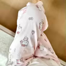 Hello Kitty Summer Sleeping Pants for Women – Loose High-Waist Pajama Pants