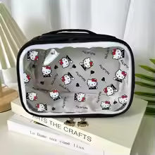 Hello Kitty Waterproof PVC Cosmetic Bag – Large Capacity Makeup & Storage Handbag