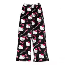 Hello Kitty Pajama Pants for Women & Couples – Soft Cartoon Lounge Trousers