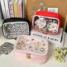 Hello Kitty Waterproof PVC Cosmetic Bag – Large Capacity Makeup & Storage Handbag