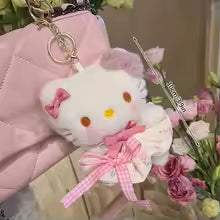 Hello Kitty Plush Doll Keychain with Sunglasses – Cute Bag Charm & Birthday Gift