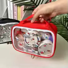 Hello Kitty Waterproof PVC Cosmetic Bag – Large Capacity Makeup & Storage Handbag