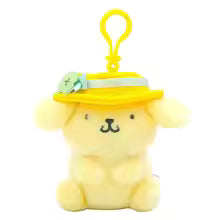 Floral Hello Kitty & Cinnamoroll Plush Keychain – Soft Fluffy Doll Bag Charm Gift