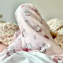 Hello Kitty Summer Sleeping Pants for Women – Loose High-Waist Pajama Pants