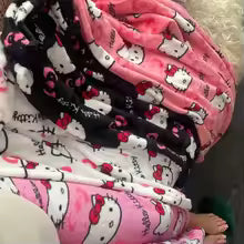 Hello Kitty Pajama Pants for Women & Couples – Soft Cartoon Lounge Trousers