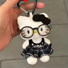 Hello Kitty Plush Doll Keychain with Sunglasses – Cute Bag Charm & Birthday Gift