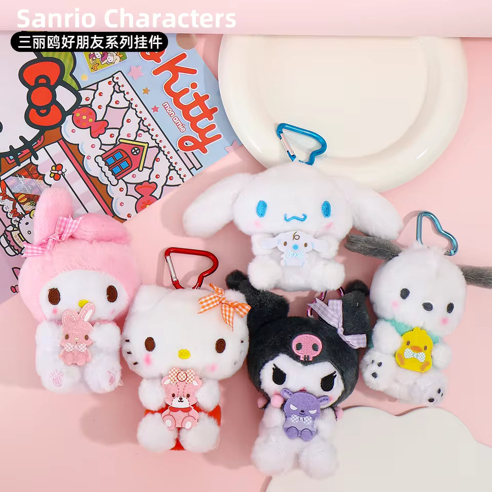 Hello Kitty, Kuromi, My Melody, Cinnamoroll & Pochacco Plush Keychain – Cute Bag Charm Gift
