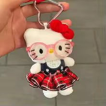 Hello Kitty Plush Doll Keychain with Sunglasses – Cute Bag Charm & Birthday Gift