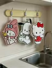 Hello Kitty & My Melody Hanging Hand Towel – Cute Absorbent Kitchen Bathroom Towel