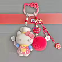 Hello Kitty Plush Phone Pendant Keychain – MIU Dopamine DIY Bag Charm Accessory