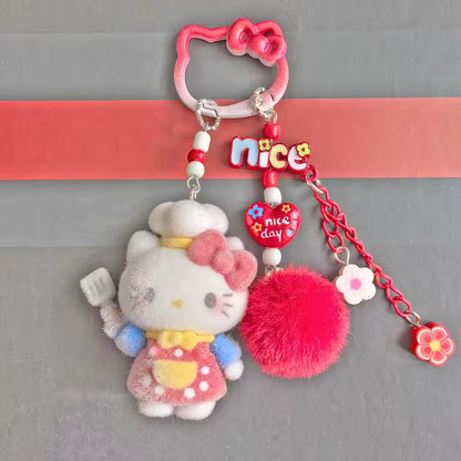 Hello Kitty Plush Phone Pendant Keychain – MIU Dopamine DIY Bag Charm Accessory