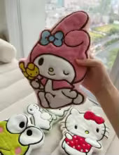 Hello Kitty & My Melody Hanging Hand Towel – Cute Absorbent Kitchen Bathroom Towel