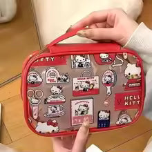 Hello Kitty Super Large Capacity PVC Makeup Bag – Travel & Daily Storage Pouch