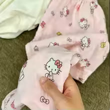 Hello Kitty Summer Sleeping Pants for Women – Loose High-Waist Pajama Pants