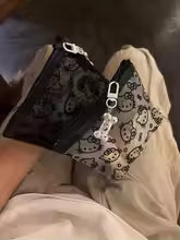 Hello Kitty Mesh Makeup Pouch – Cute Zipper Cosmetic & Stationery Organizer Bag