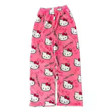 Hello Kitty Pajama Pants for Women & Couples – Soft Cartoon Lounge Trousers