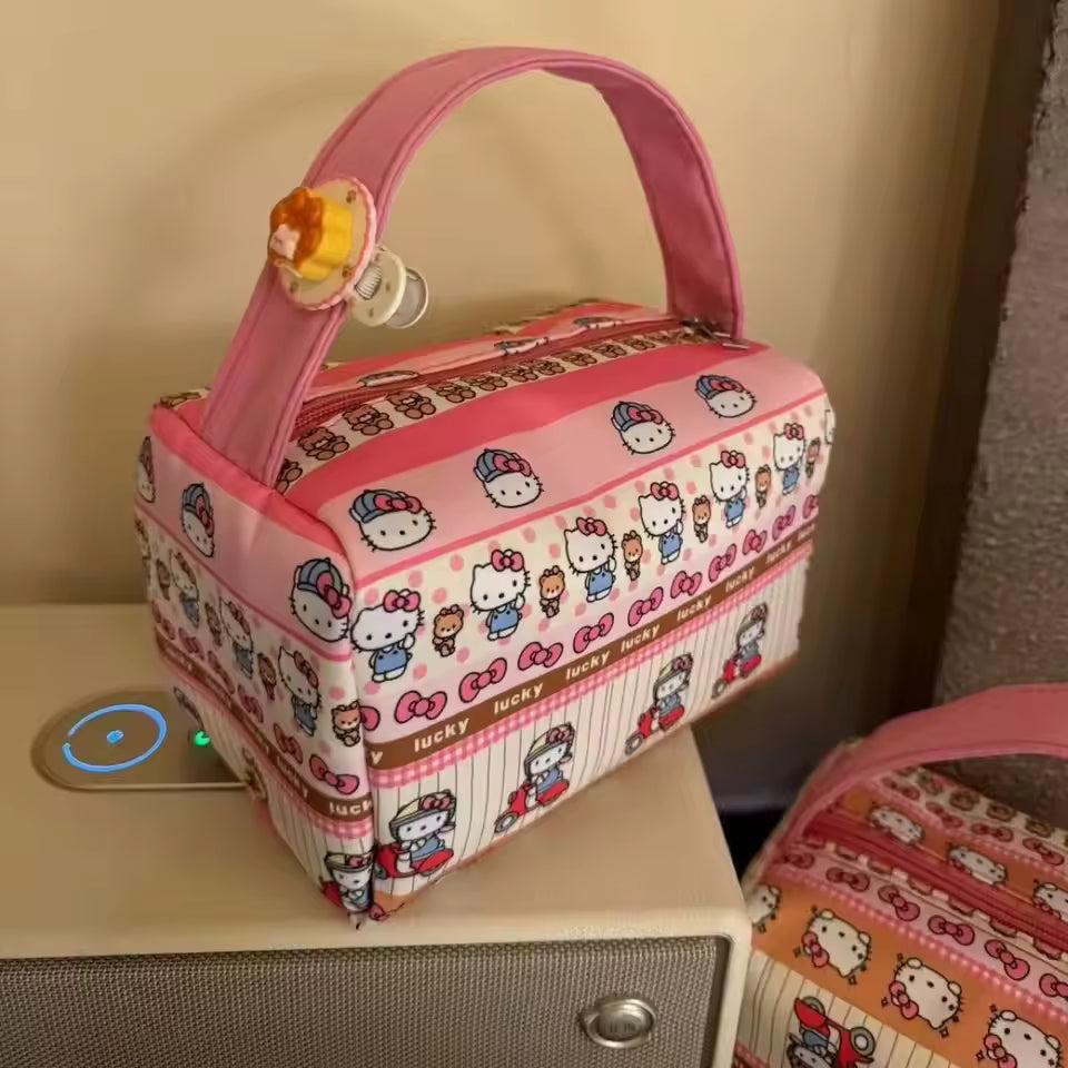 Hello Kitty Makeup Bag – Cute Portable Travel Toiletry Cosmetic Pouch for Girls