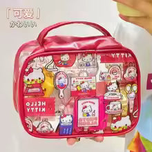 Hello Kitty Super Large Capacity PVC Makeup Bag – Travel & Daily Storage Pouch
