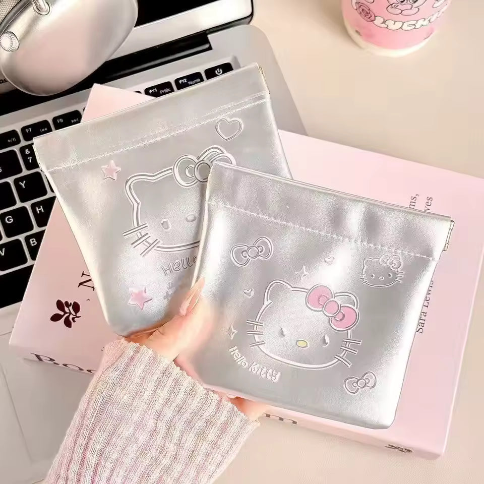 Kawaii Hello Kitty Storage Bag & Makeup Pouch – Multifunctional Cartoon Cosmetic Bag