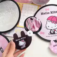 Hello Kitty Foldable Hand Fan – Kawaii Portable Sunshade Fan with Photo Fill Light