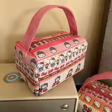 Hello Kitty Makeup Bag – Cute Portable Travel Toiletry Cosmetic Pouch for Girls
