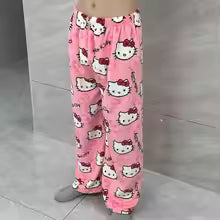 Hello Kitty Loose Pajamas for Men & Women – Autumn Winter Couple Loungewear